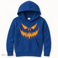 Scary Spooky Jack O Lantern Face Pumpkin Halloween Funny Kids Hoodie thumb 0