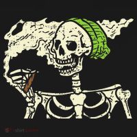 Smoking Skeleton Joint Funny Weed Pot 420 Cannabis Halloween Sweatshirt thumb 3