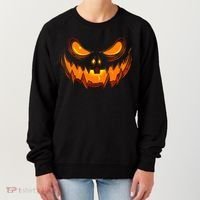 Scary Spooky Jack O Lantern Face Pumpkin Halloween Women's Sweatshirt thumb 0