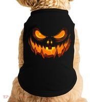 Scary Spooky Jack O Lantern Face Pumpkin Halloween Doggie Tank thumb 0