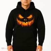 Scary Spooky Jack O Lantern Face Pumpkin Halloween Hoodie thumb 2