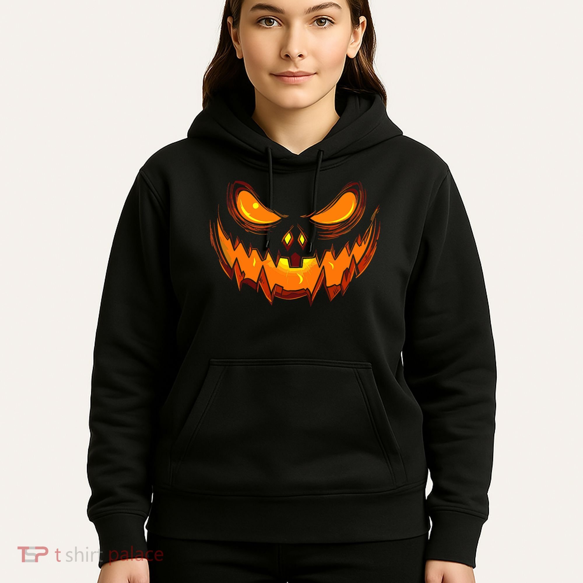 Scary Spooky Jack O Lantern Face Pumpkin Halloween Hoodie