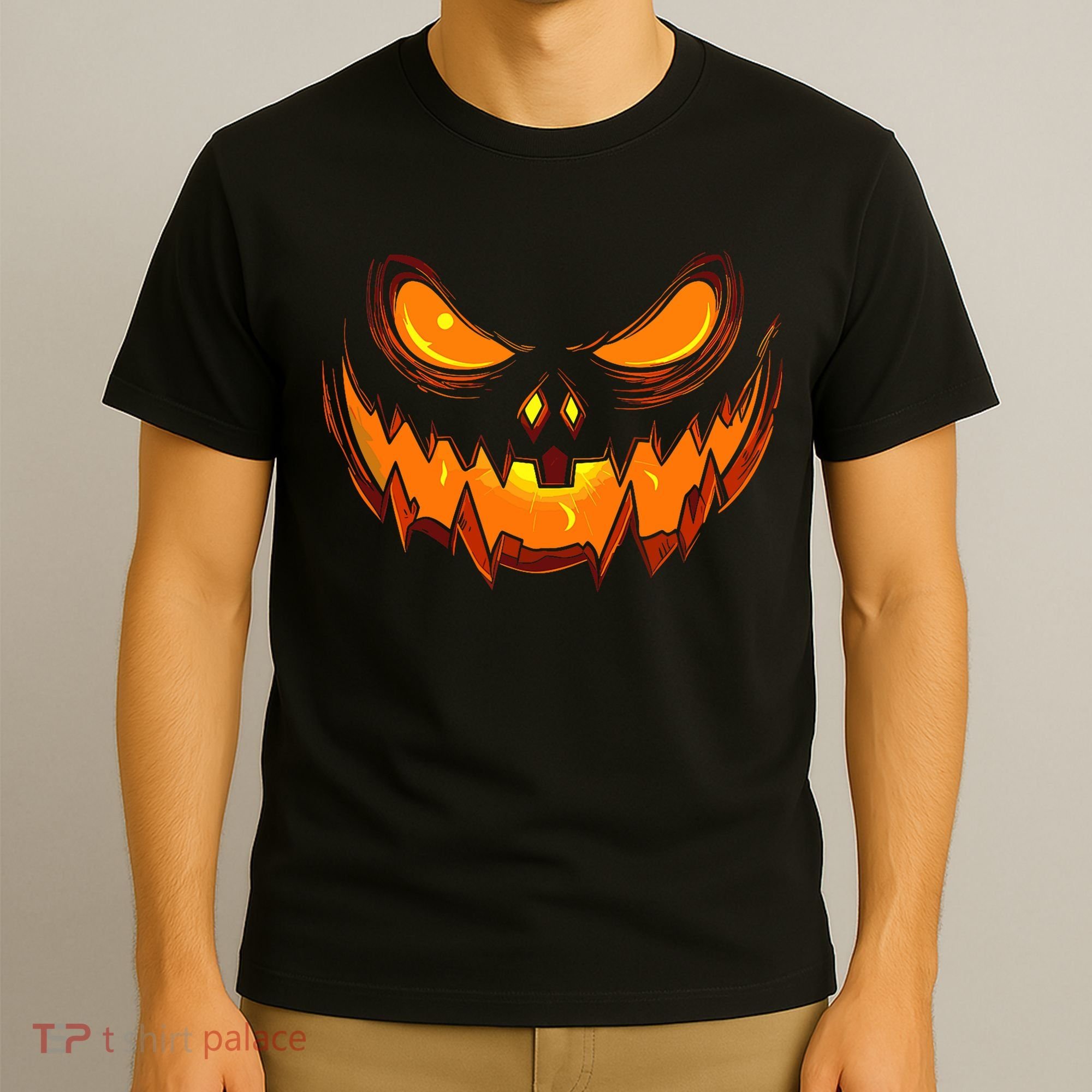 Scary Spooky Jack O Lantern Face Pumpkin Halloween T-Shirt