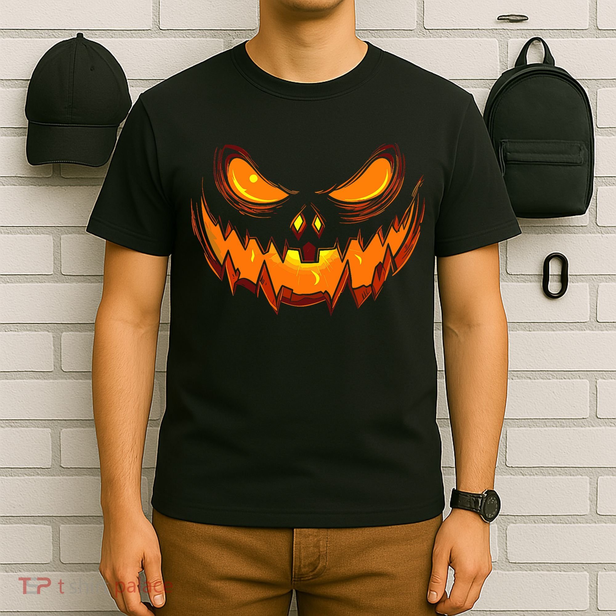 Scary Spooky Jack O Lantern Face Pumpkin Halloween T-Shirt