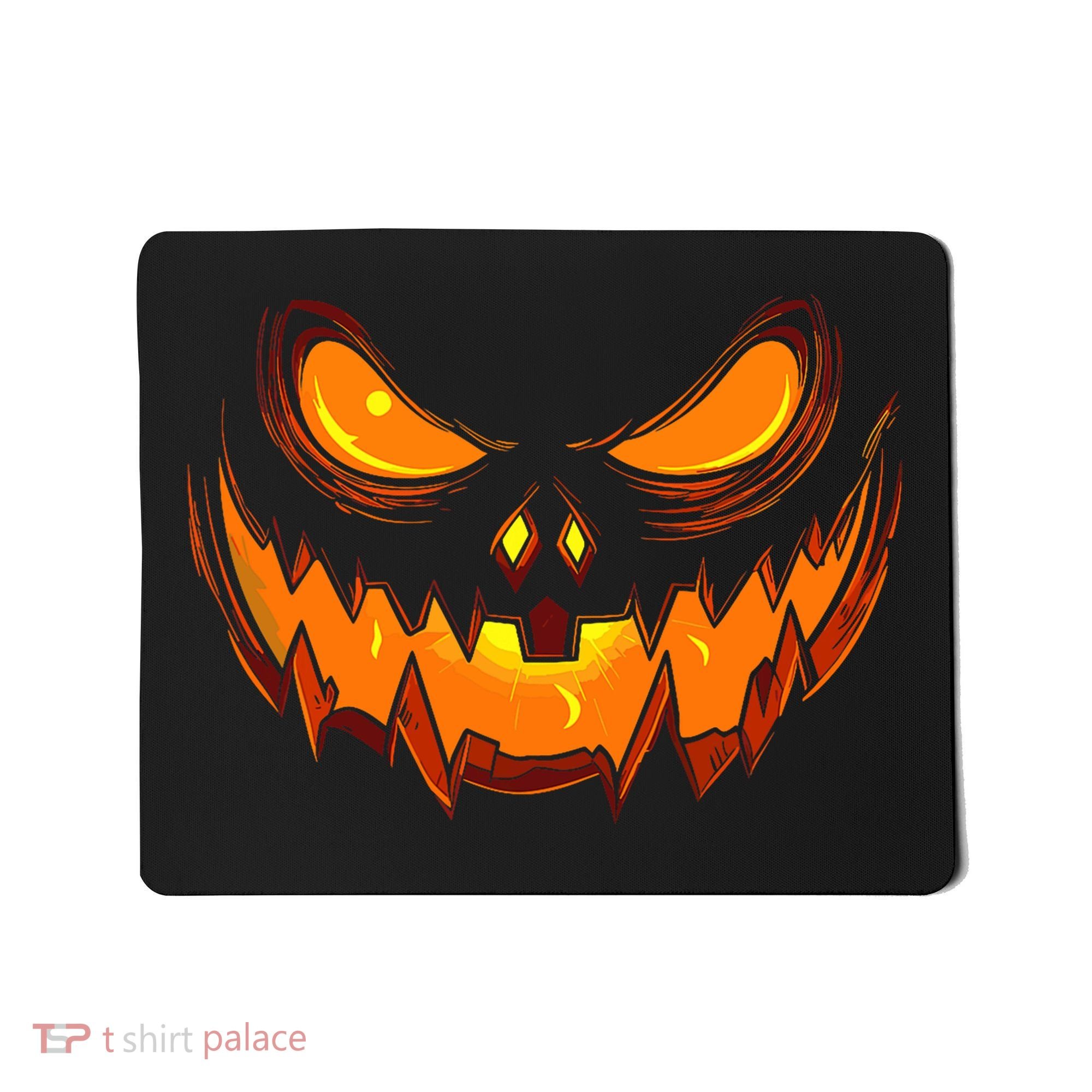 Scary Spooky Jack O Lantern Face Pumpkin Halloween Mousepad
