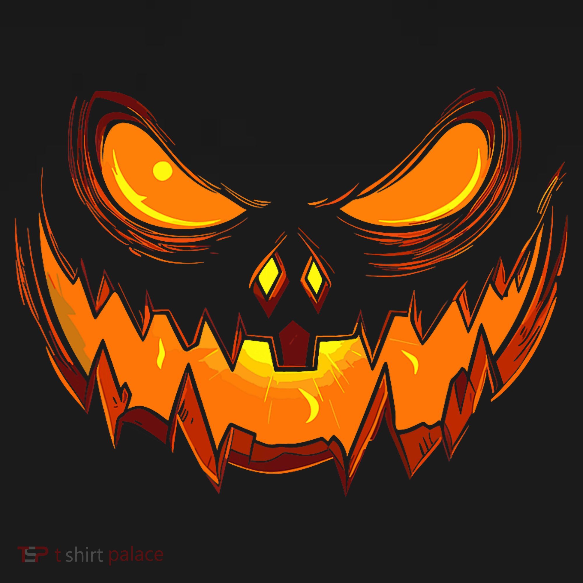 Scary Spooky Jack O Lantern Face Pumpkin Halloween Mousepad