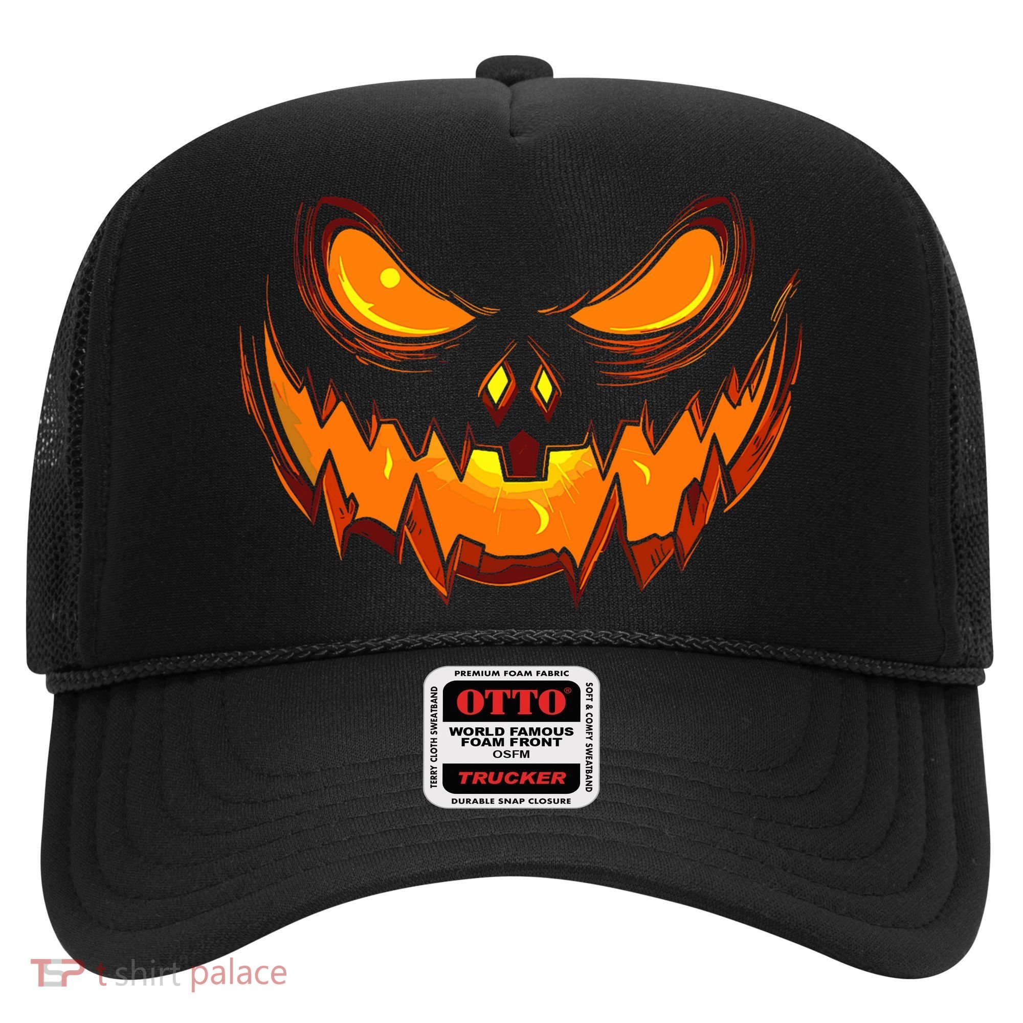 Scary Spooky Jack O Lantern Face Pumpkin Halloween Hat