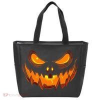 Scary Spooky Jack O Lantern Face Pumpkin Halloween Tote Bag thumb 0