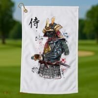 Samurai Spirit Japanese Style Golf Towel thumb 1