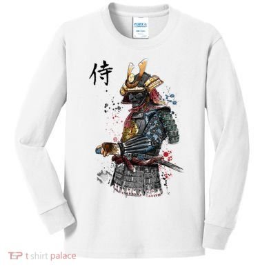 Samurai Spirit Japanese Style Kids Long Sleeve Shirt
