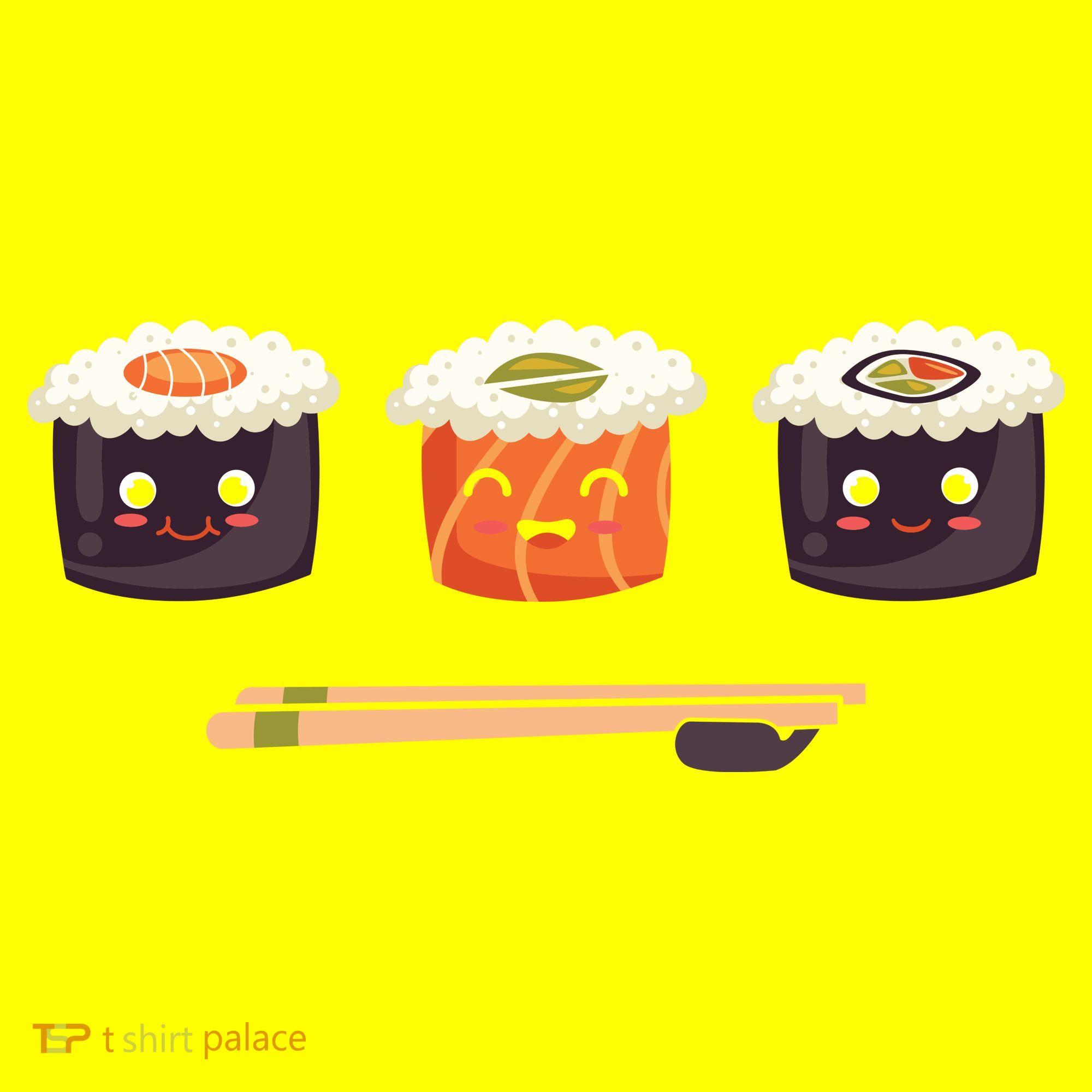 Sushi Set Japanese Sushi Graphic Plus Size Shirt For Girl Boy Unisex T-Shirt