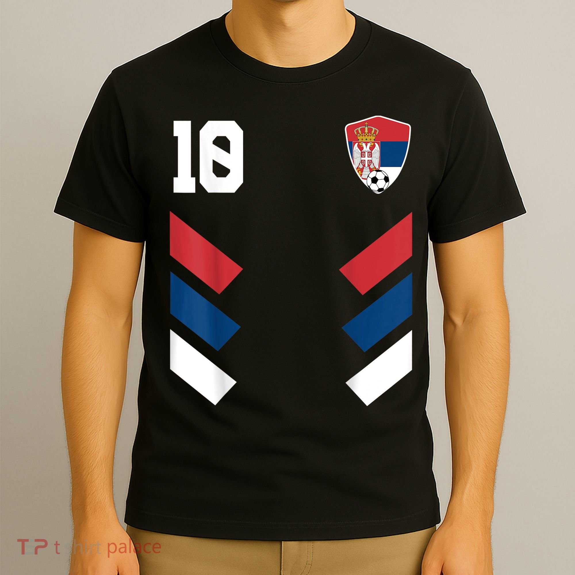 Serbia Soccer Jersey Serbian Football Shirt Flag T-Shirt