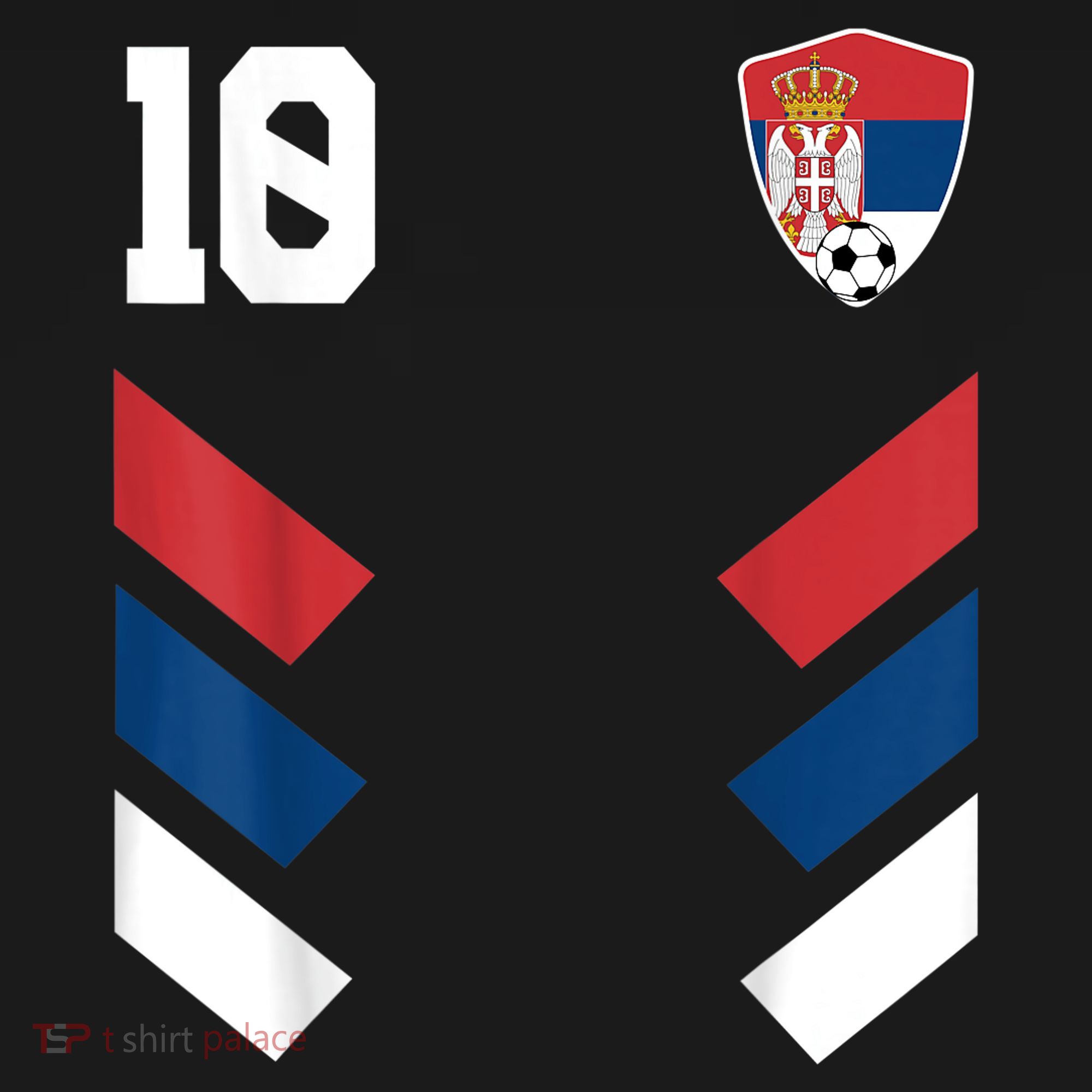 Serbia Soccer Jersey Serbian Football Shirt Flag T-Shirt