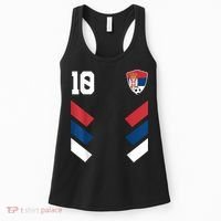 Serbia Soccer Jersey Serbian Football Shirt Flag Women's Tank Top thumb 0