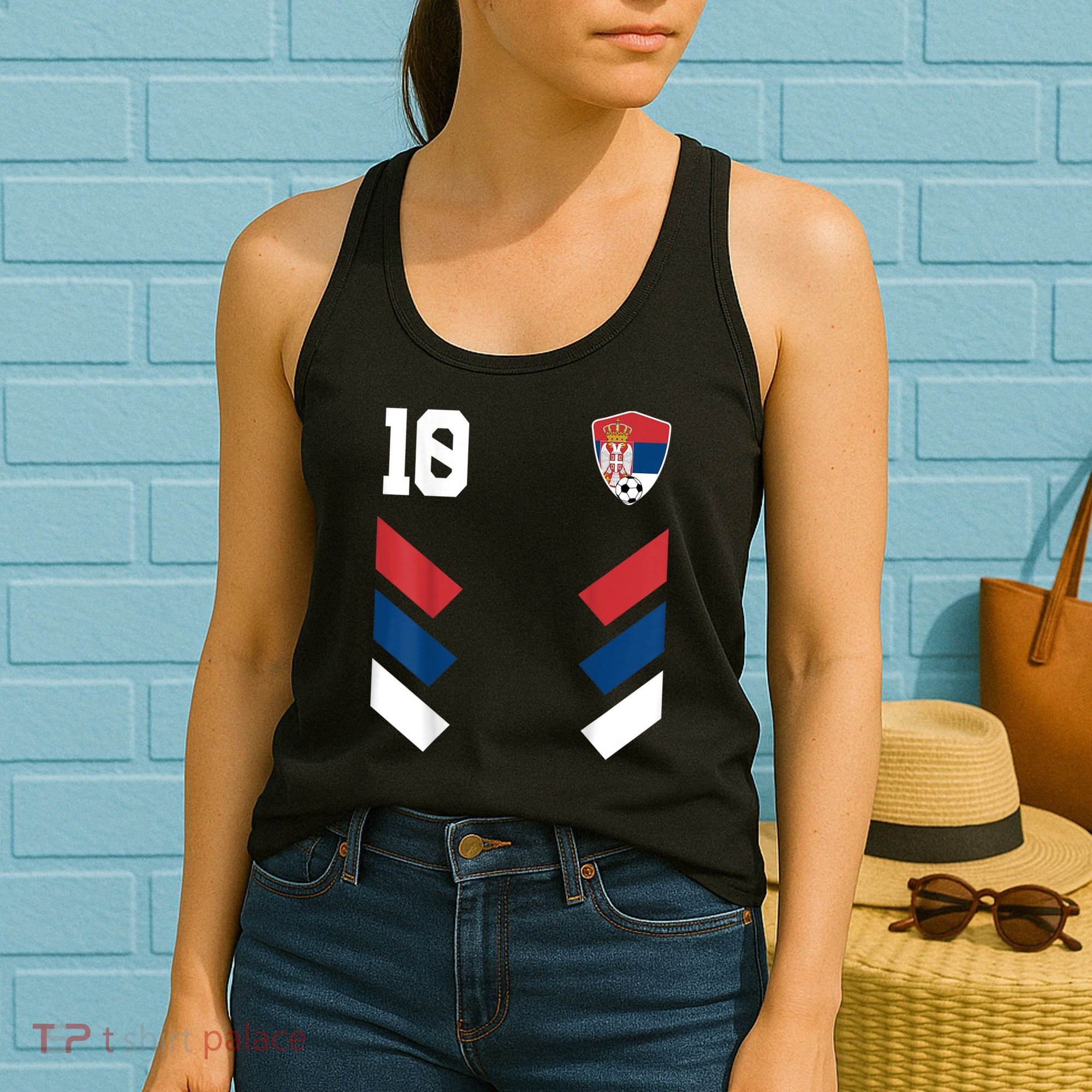 Serbia Soccer Jersey Serbian Football Shirt Flag Women's Tank Top