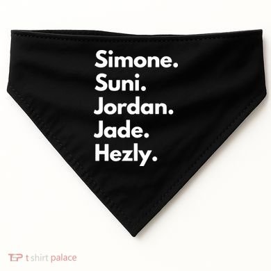 Simone. Suni. Jordan. Jade. Hezly USA-Made Doggie Bandana