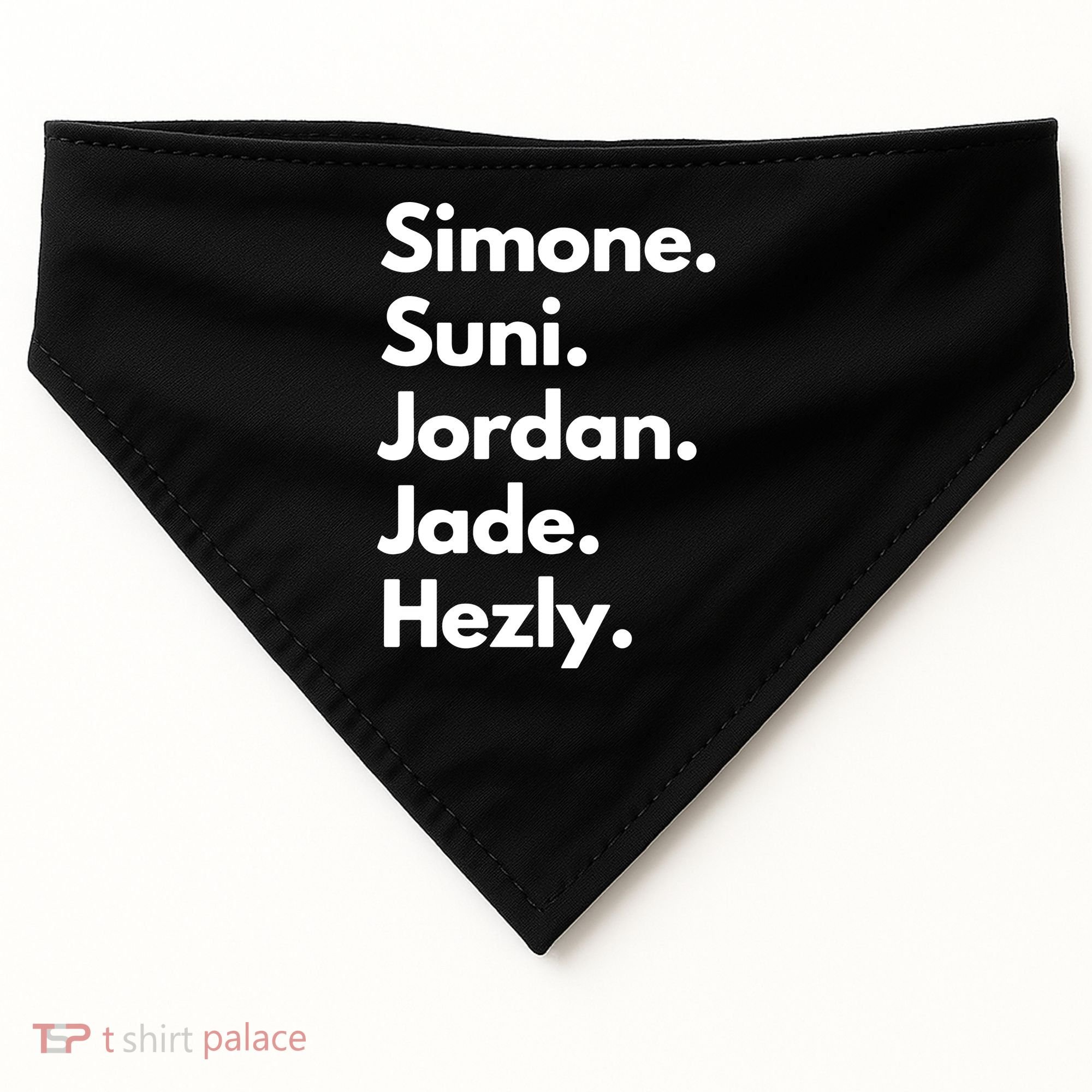 Simone. Suni. Jordan. Jade. Hezly USA-Made Doggie Bandana