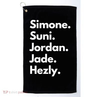 Simone. Suni. Jordan. Jade. Hezly Golf Towel