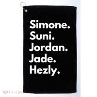 Simone. Suni. Jordan. Jade. Hezly Golf Towel thumb 0