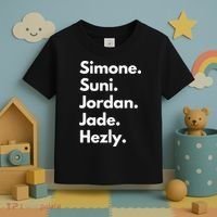 Simone. Suni. Jordan. Jade. Hezly Toddler T-Shirt thumb 3