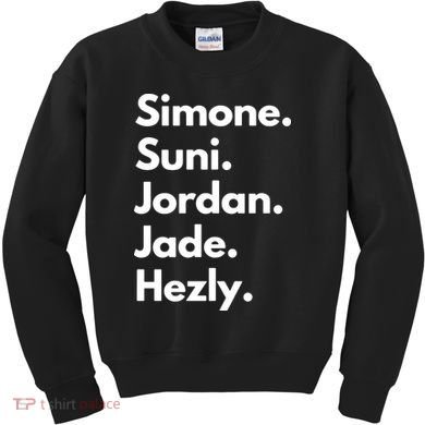 Simone. Suni. Jordan. Jade. Hezly Kids Sweatshirt