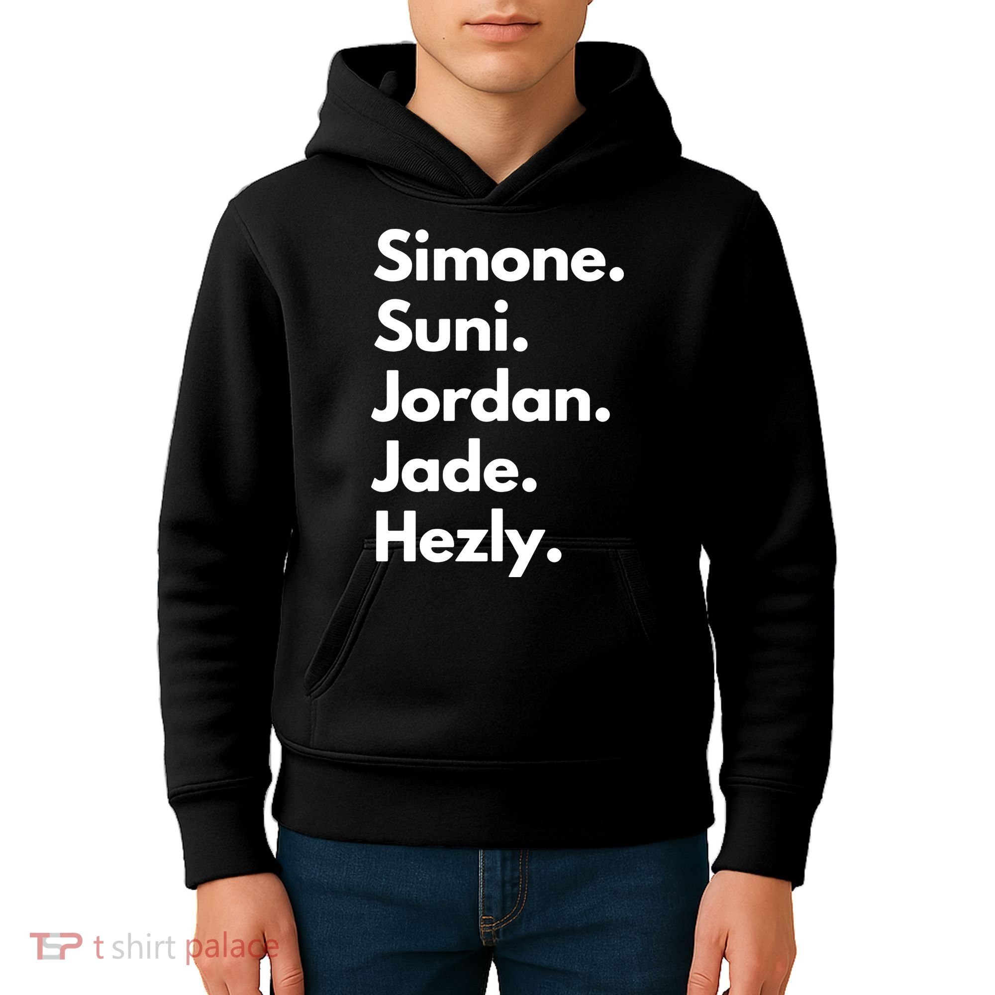 Simone. Suni. Jordan. Jade. Hezly Kids Hoodie