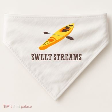 Sweet Streams Kayak Canoeing Boat USA-Made Doggie Bandana