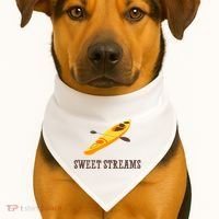 Sweet Streams Kayak Canoeing Boat USA-Made Doggie Bandana thumb 1
