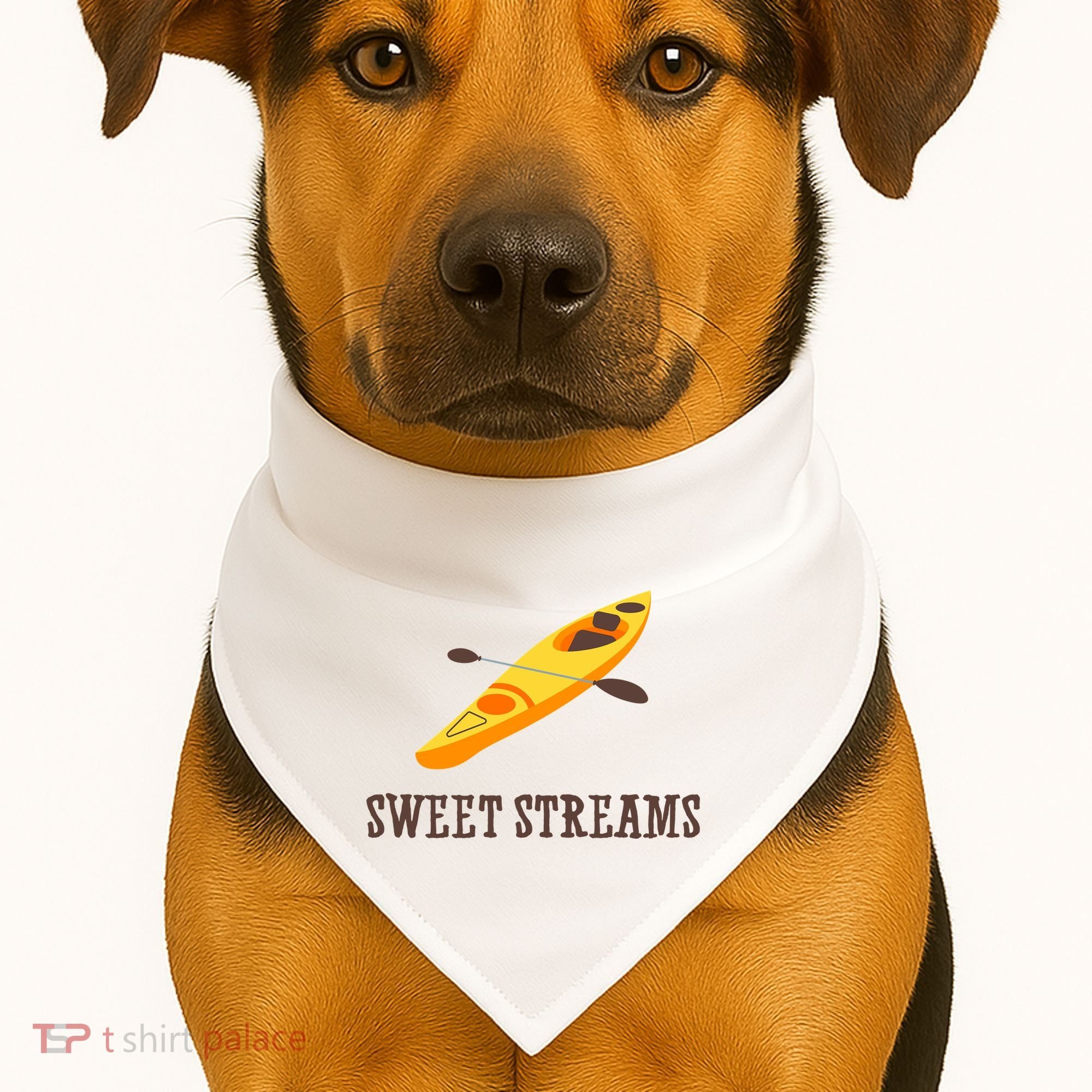 Sweet Streams Kayak Canoeing Boat USA-Made Doggie Bandana