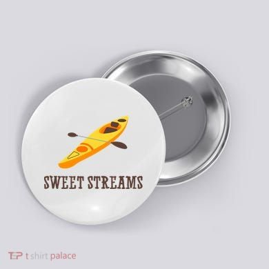 Sweet Streams Kayak Canoeing Boat Button