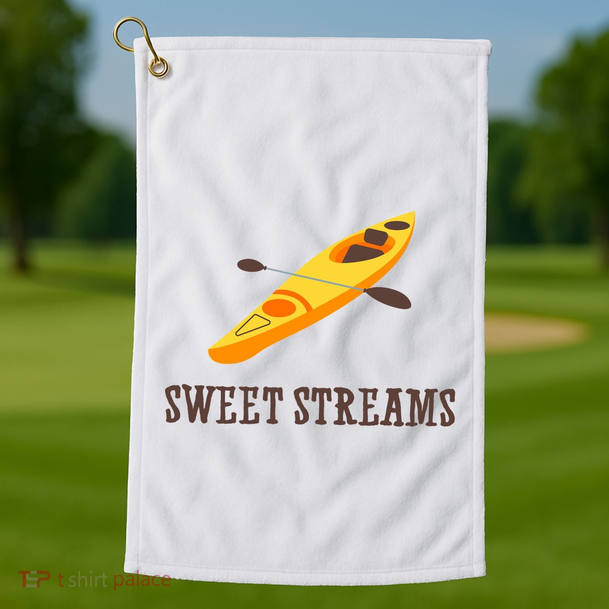 Sweet Streams Kayak Canoeing Boat Golf Towel