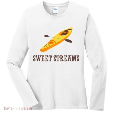 Sweet Streams Kayak Canoeing Boat Women's Long Sleeve Shirt