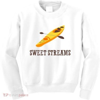 Sweet Streams Kayak Canoeing Boat Kids Sweatshirt