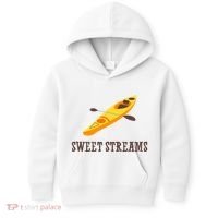 Sweet Streams Kayak Canoeing Boat Kids Hoodie thumb 0