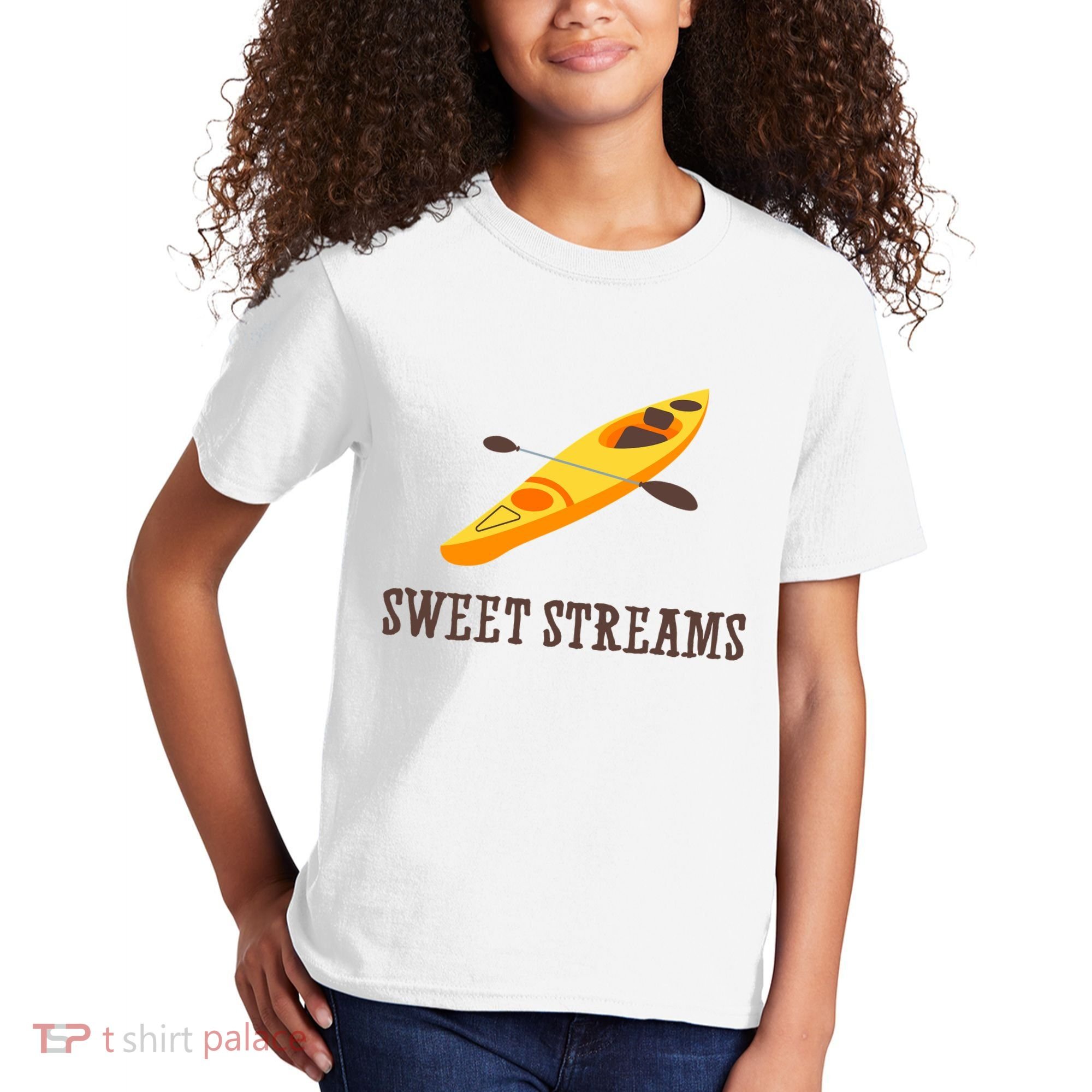 Sweet Streams Kayak Canoeing Boat Kids T-Shirt