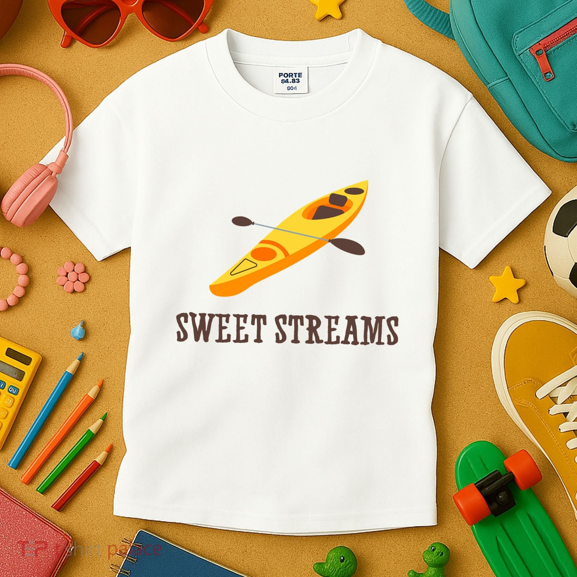 Sweet Streams Kayak Canoeing Boat Kids T-Shirt