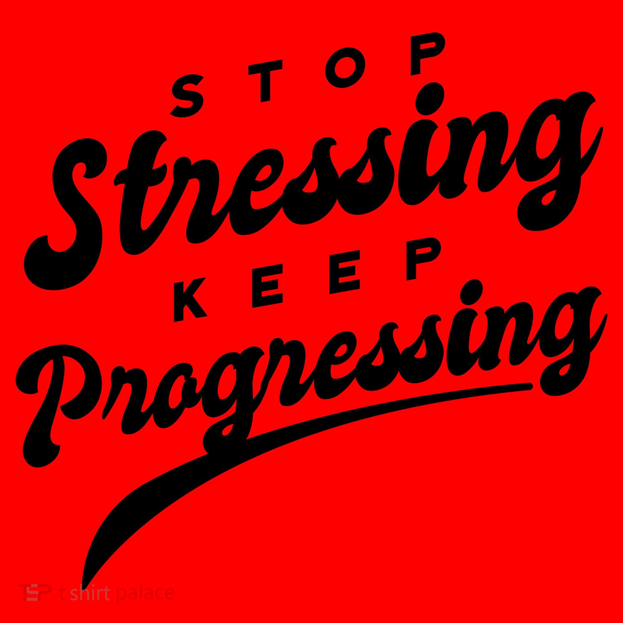 Stop Stressing Keep Progressing Quote Santa Hat