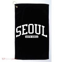 Seoul South Korea College Golf Towel thumb 0