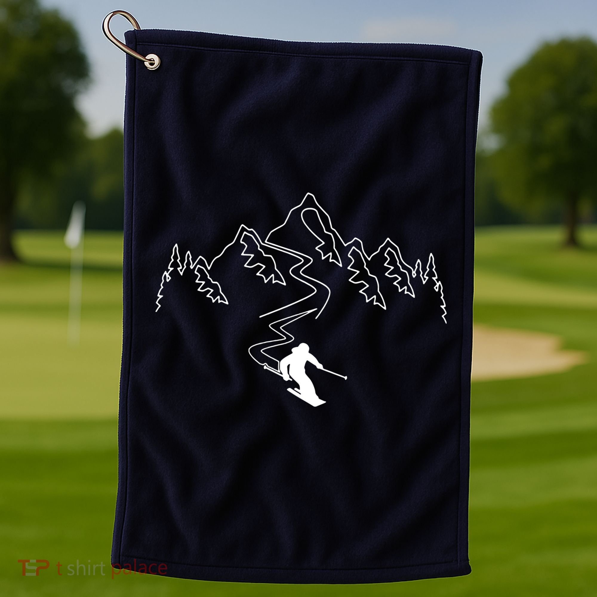 Skiing Golf Towel