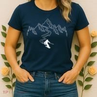 Skiing Women's T-Shirt thumb 2