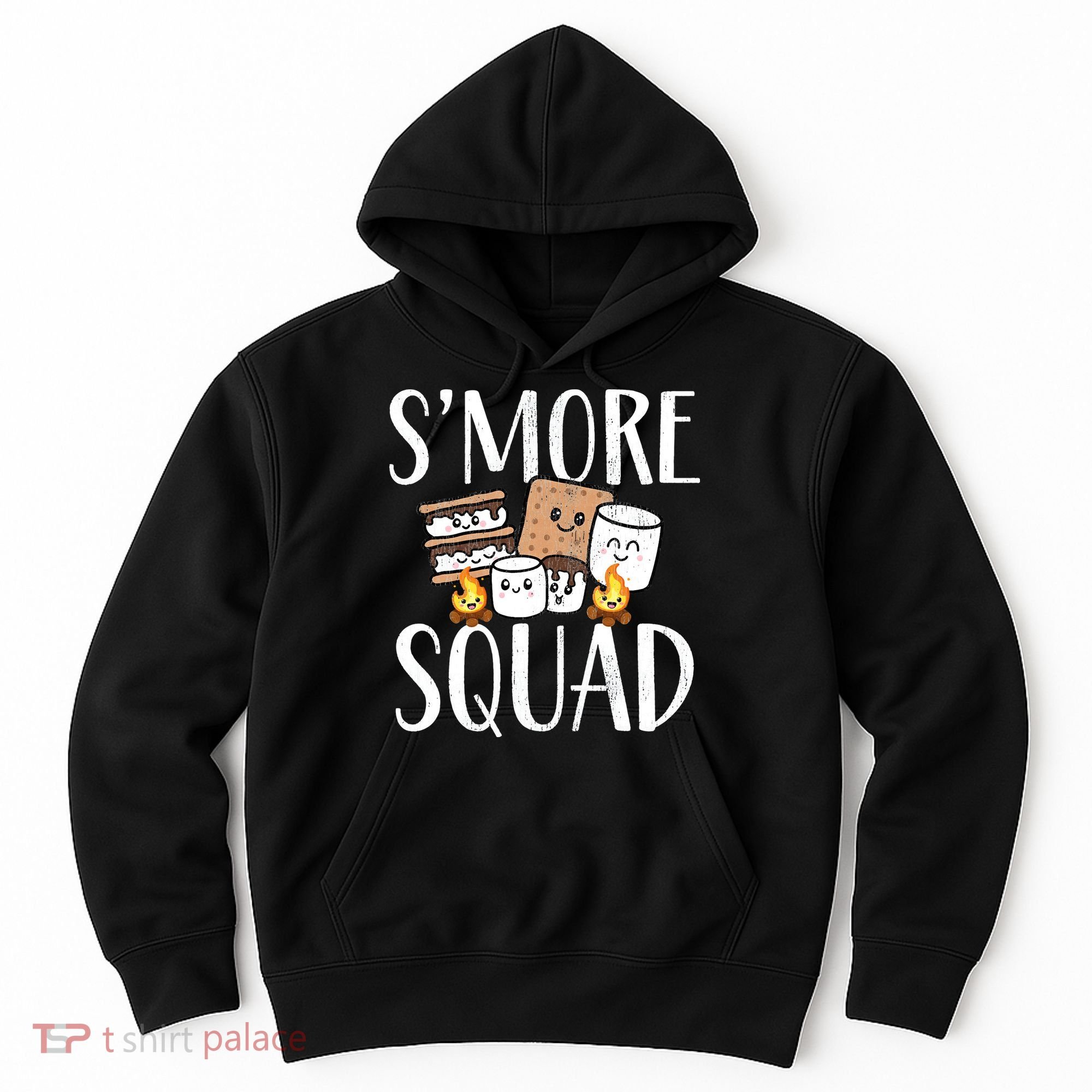Smore Squad Kawaii S'more Camping Team distressed Hoodie