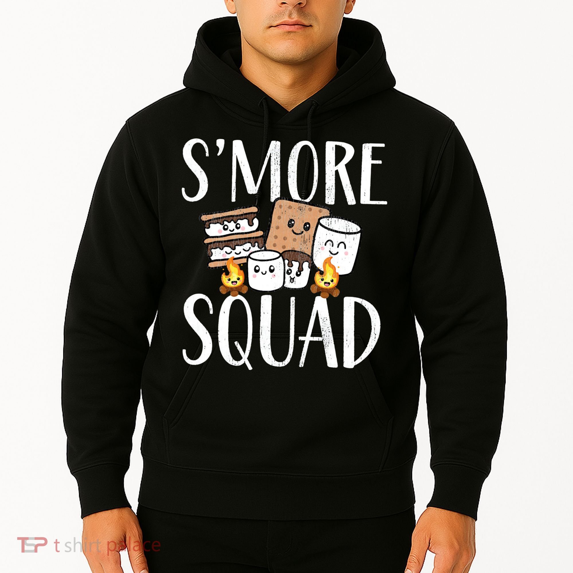 Smore Squad Kawaii S'more Camping Team distressed Hoodie