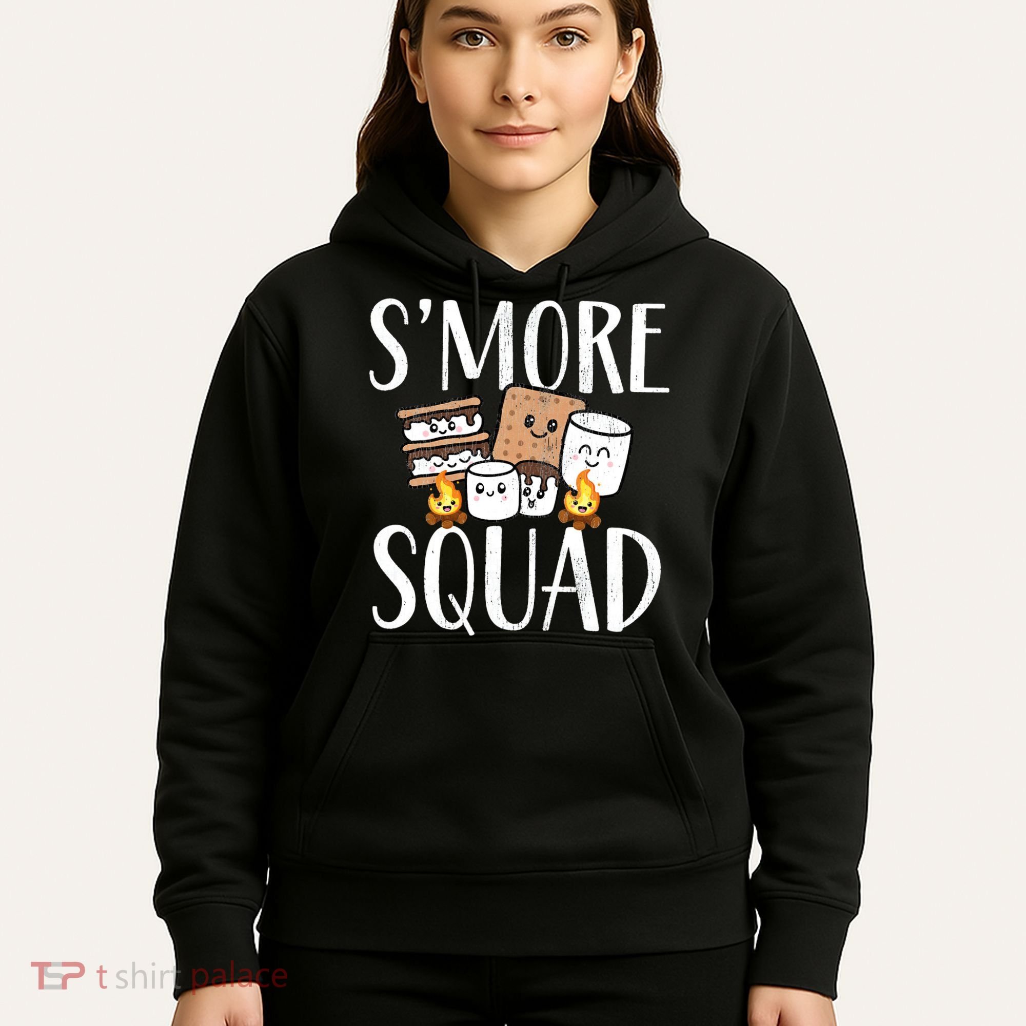 Smore Squad Kawaii S'more Camping Team distressed Hoodie
