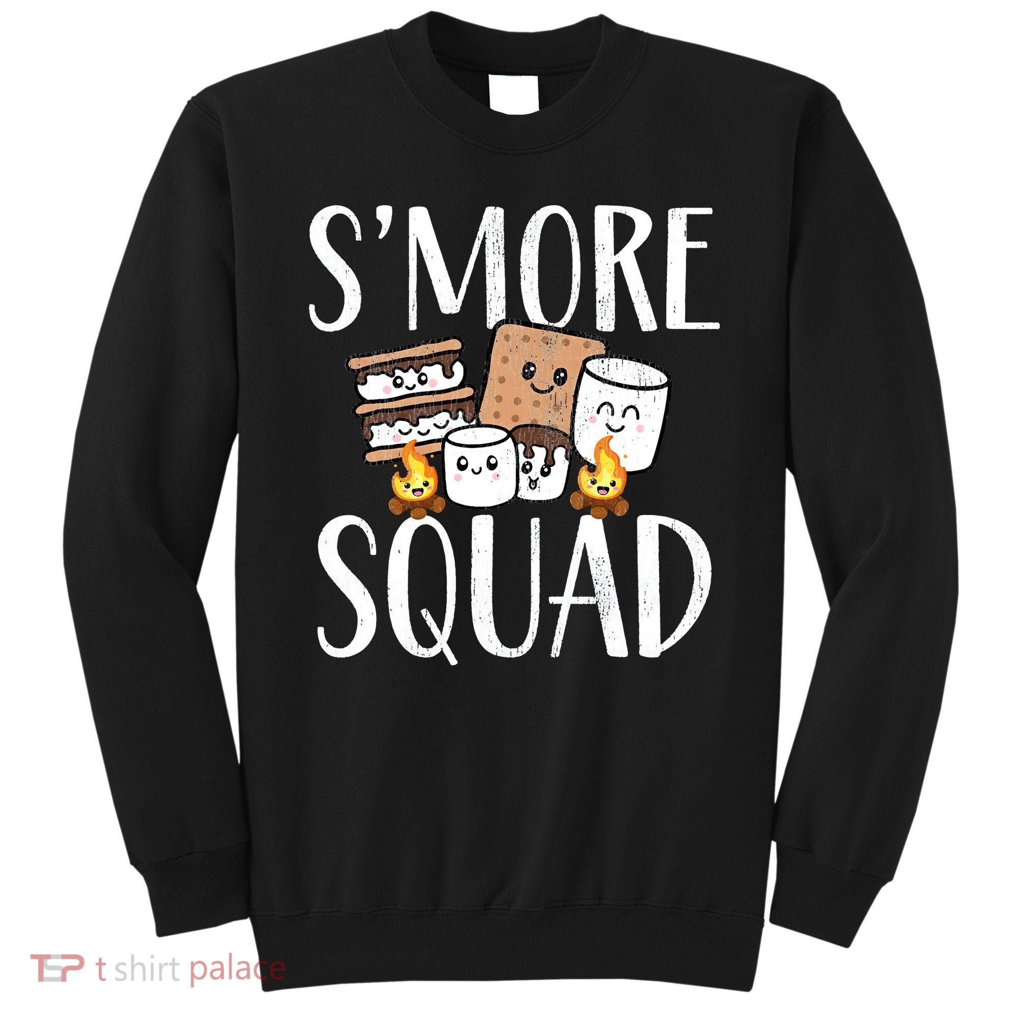 Smore Squad Kawaii S'more Camping Team distressed Sweatshirt