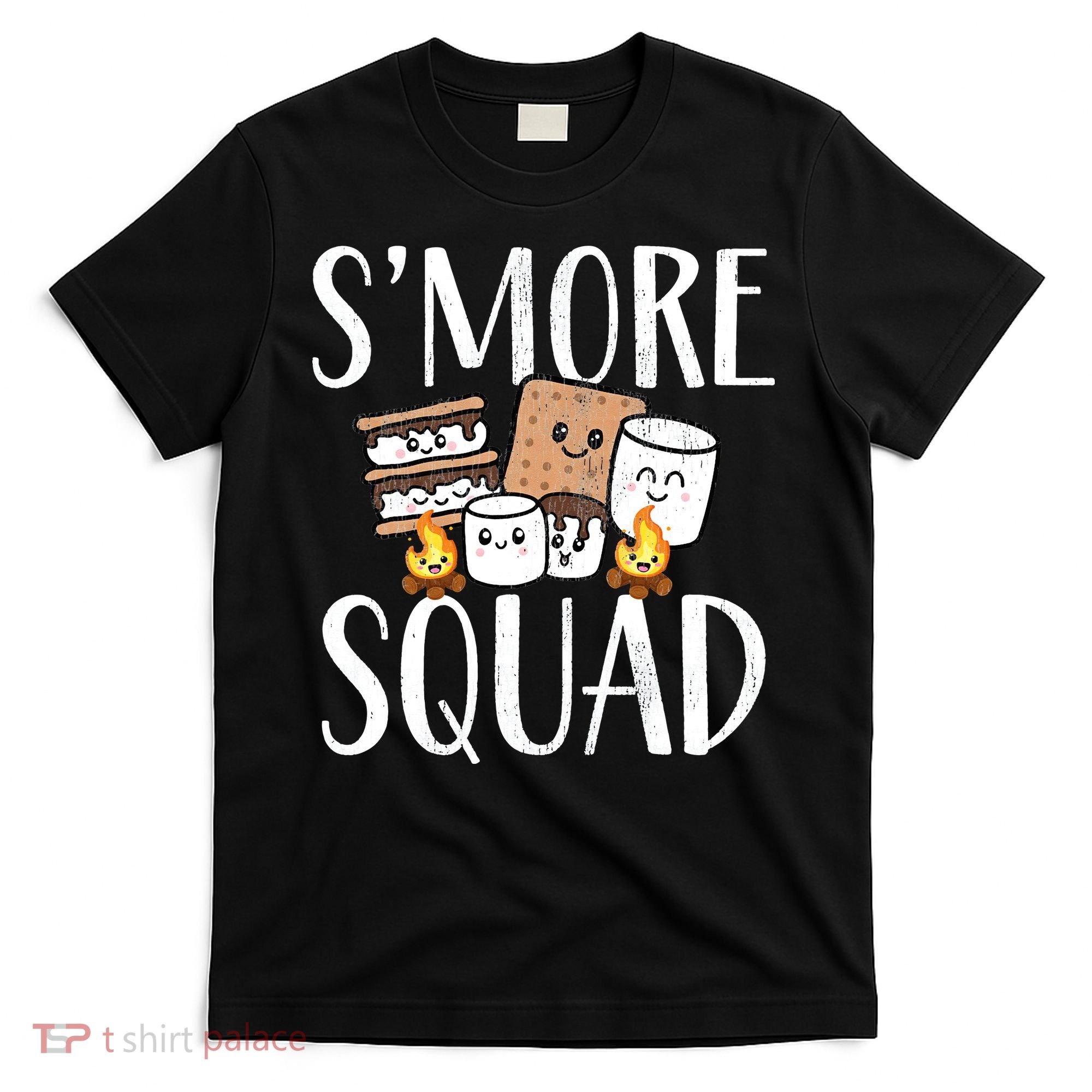 Smore Squad Kawaii S'more Camping Team distressed T-Shirt