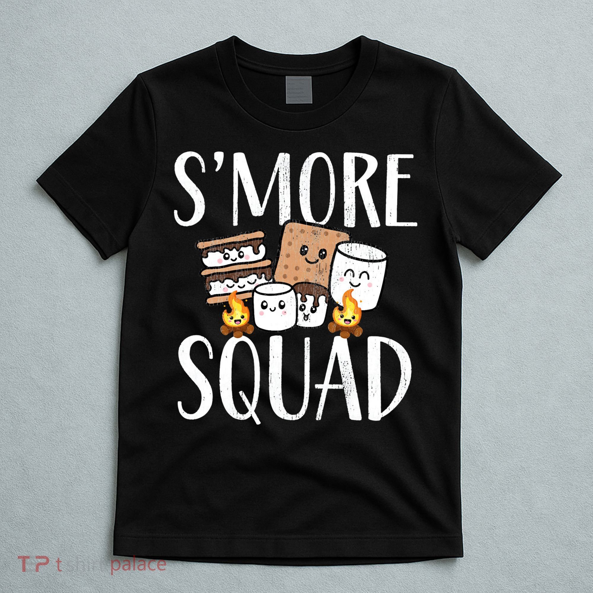 Smore Squad Kawaii S'more Camping Team distressed T-Shirt