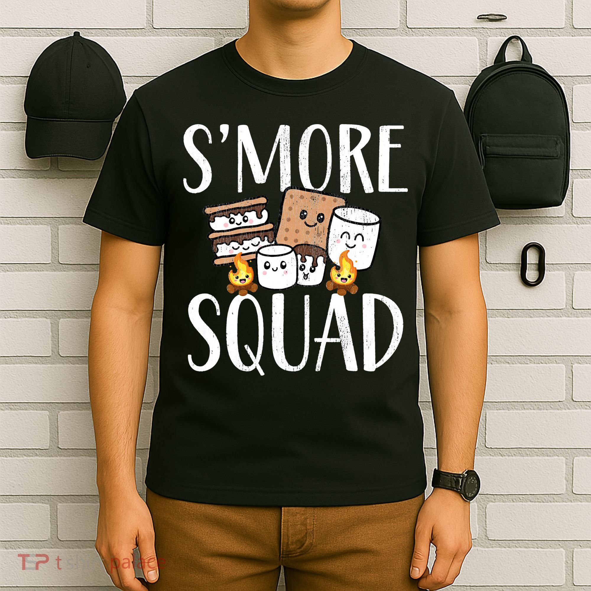 Smore Squad Kawaii S'more Camping Team distressed T-Shirt