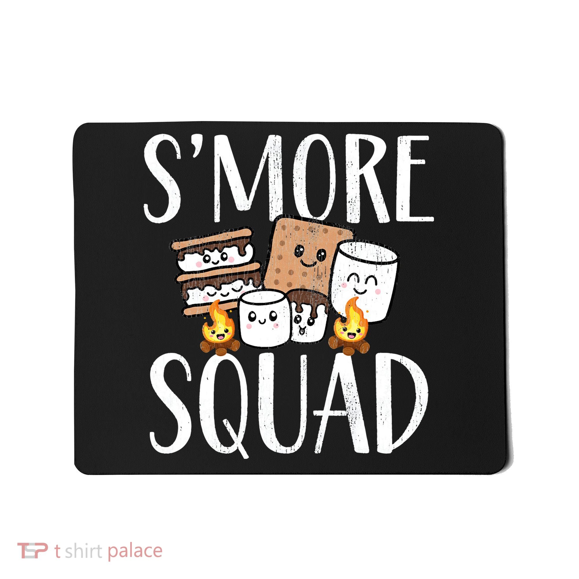 Smore Squad Kawaii S'more Camping Team distressed Mousepad