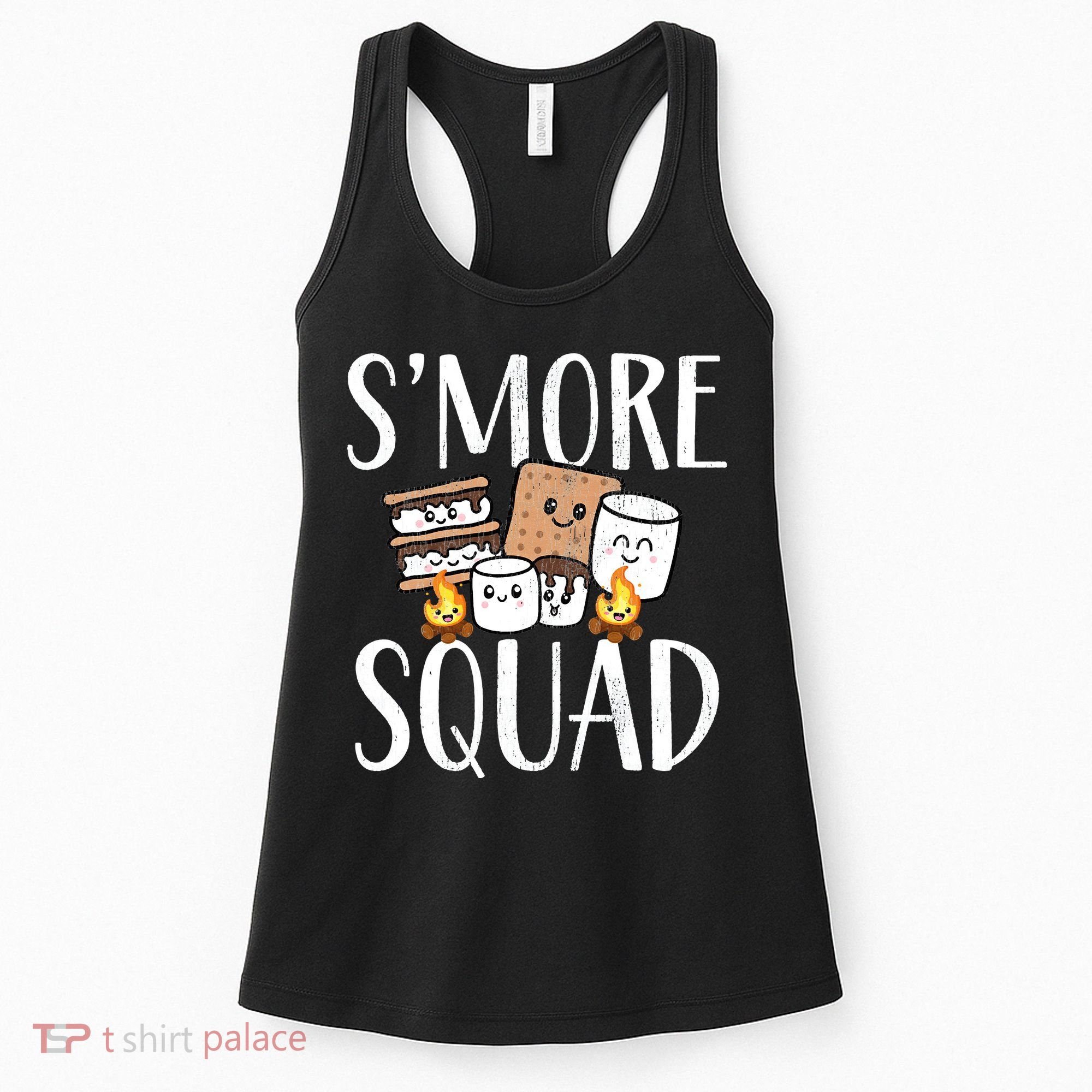 Smore Squad Kawaii S'more Camping Team distressed Women's Tank Top