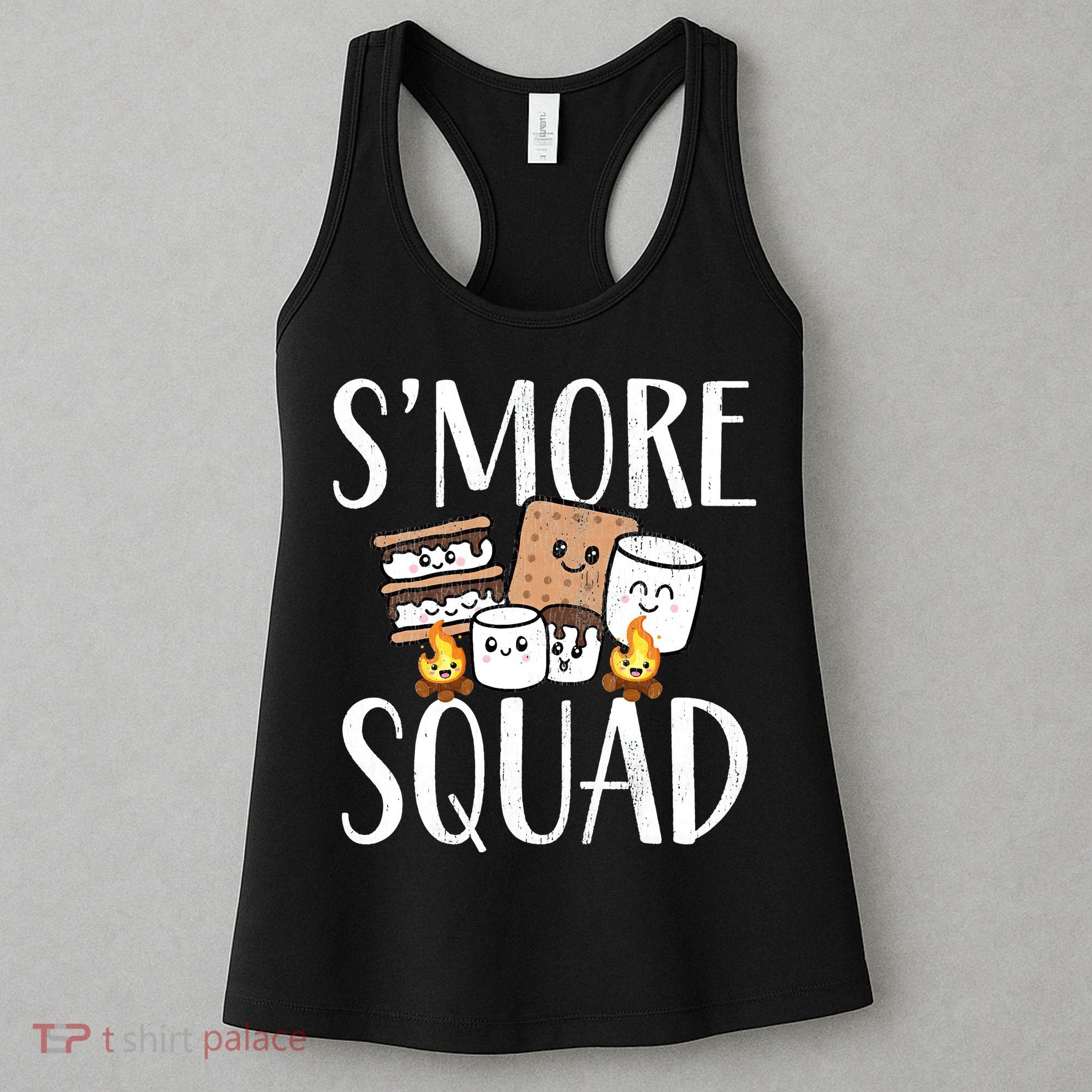 Smore Squad Kawaii S'more Camping Team distressed Women's Tank Top